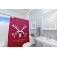 thumbnail image 4 of Simply Daisy 70" W x 73" L Cool Christmas Deer Polyester Shower Curtain, Holiday Pink [1 Ct], 4 of 5