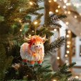 thumbnail image 5 of Biezeib Cartoon Cow Decorative Hanging Ornament for Cars Cute Acrylic Highland Cow Pendants Christmas Tree Decorations, 5 of 6
