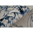 thumbnail image 4 of Feizy Indio Modern Abstract, Ivory/Blue/Black, 1'6" x 1'6" Swatch Stain Fade Resistant Pet & Kid Friendly Industrial Watercolor Floor Rug for Living room Bedroom, 4 of 7