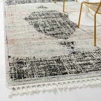 Unique Loom Aramis Collection Area Rug - Selif (5' 3" x 8' Rectangle Ivory/Cream)