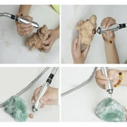 TOPCHANCES TM-2 Jewelry Rock Polishing Buffer Machine Bench Lathe Polisher Kits Rock Tumbler Gem Tools Grinder 200W
