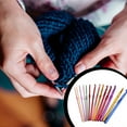 thumbnail image 4 of 1 Set Hook Needles Knitting Loop Ring Adjustable Weaving Knitdowns Alloy Sewing Woven Kit Darning Thread Tools for Yarn Project 14pcs OPP（2-10mm）, 4 of 7
