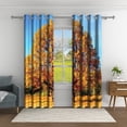 thumbnail image 2 of Aofoto Fall Grommet Blackout Room Darkening Curtains, Light Blocking Window Drapes for Bedroom,2 Panels,42 x 84 Inch, 2 of 5