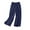 Navy, variant on Women Long Pants Plain Wide Legs Casual Holiday Street Trousers
