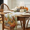 thumbnail image 3 of Fall Thanksgiving Table Runner, Autumn Thanksgiving Kitchen Dining Table Decoration for Home Party Decor 13x90 Inches, 3 of 9