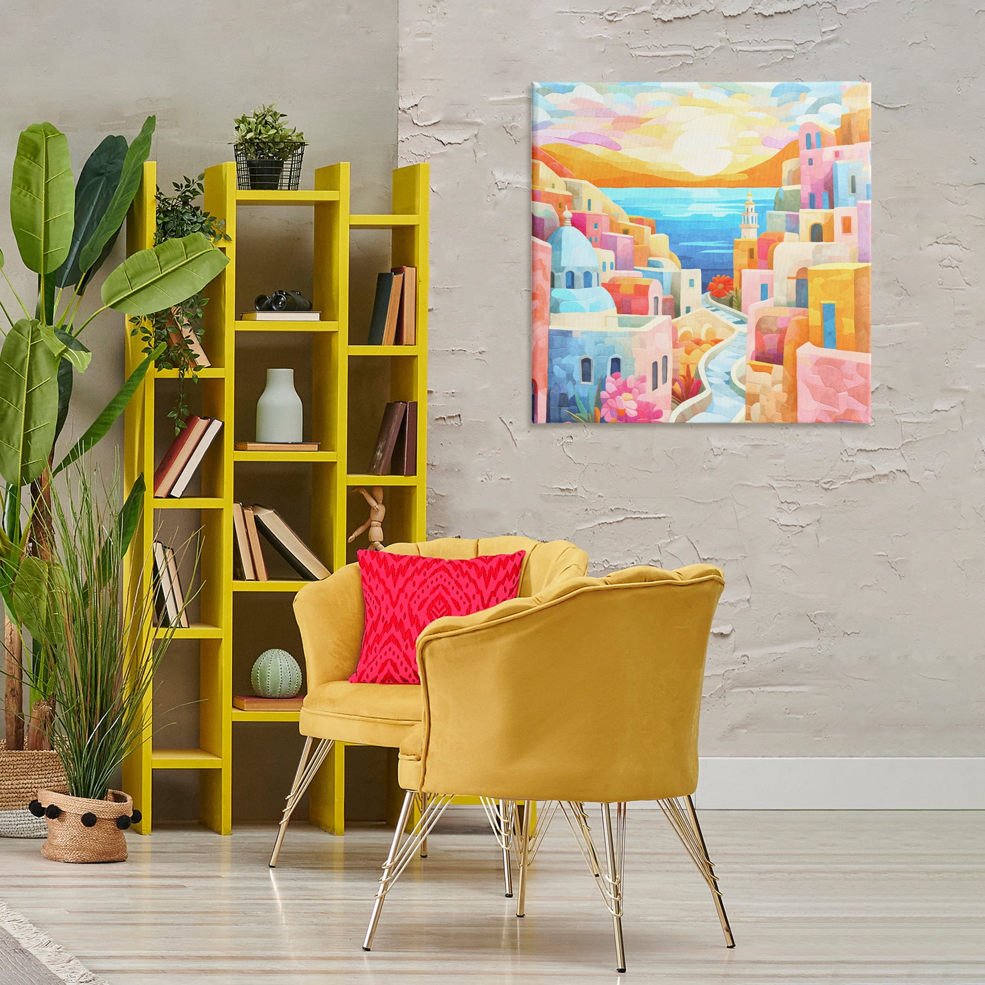 Stupell Industries Pastel Seaside Dreams Scenic & Cityscapes Painting Wrapped Canvas Art Print Wall Art, 30 x 30