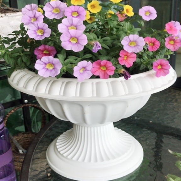 SOPOTUTU 2-Pack Decorative Flower Pots in Urn Shape for Indoor and Outdoor Garden, Home