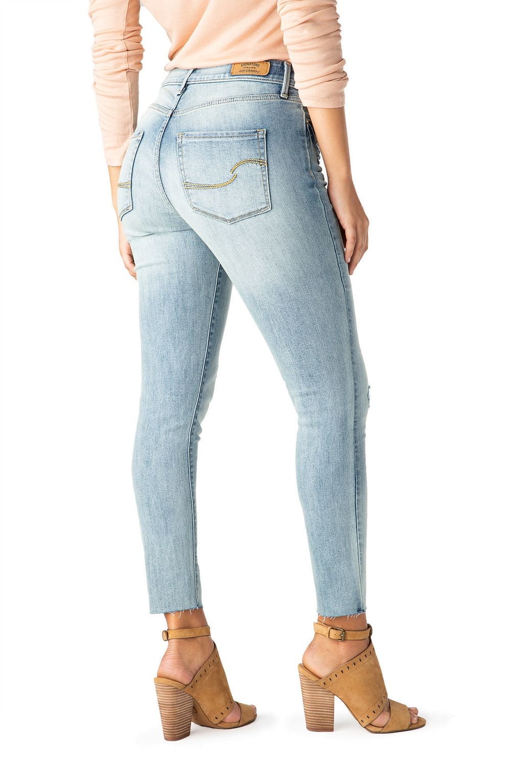Levi Strauss Signature.MC Filiforme taille haute coupé à la cheville pour femme