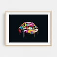 thumbnail image 2 of Colorful lips - Painting Pop Art Modern Art Psychedelic Abstract Graffiti Surrealism Unframed Wall Art Print 4 x 6 inches, 2 of 7