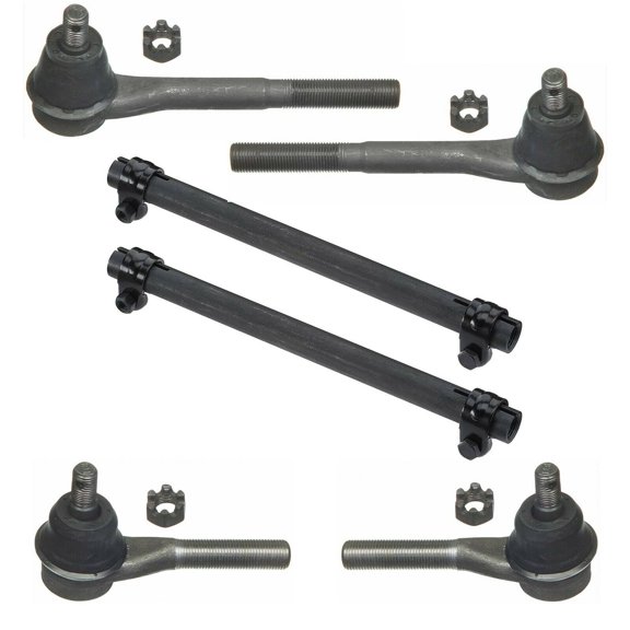 6 Pc Steerig Kit Inner & Outer Tie Rod Ends Adjusting Sleeves Fits select: 1995-2002 MERCURY GRAND MARQUIS, 1995-2002 FORD CROWN VICTORIA