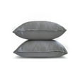 thumbnail image 4 of The HomeCentric Decorative Pillow Covers Silver Pack of 2, 14"x14" (35x35 cm) Satin Solid Cushion Covers For Sofa, Solid Modern Style - Silver Gray Slub Satin, 4 of 10