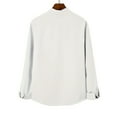 thumbnail image 2 of Men's Beach Shirt Graphic T Shirts Casual Long Sleeve Button Down Textured Shirts White A XXL, 2 of 5