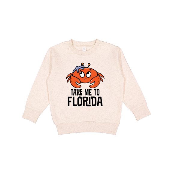 Inktastic Florida Vacation Cute Beach Crab Toddler Sweatshirt