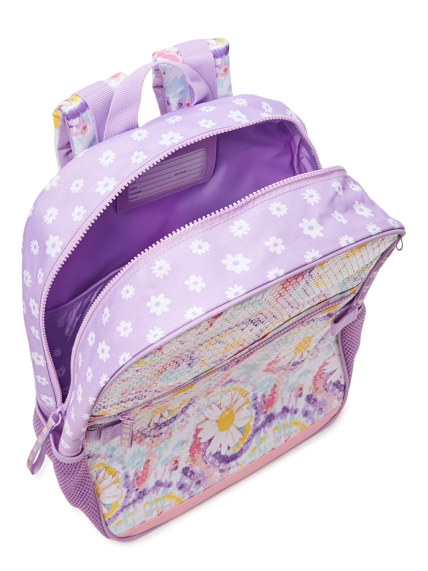 Wonder Nation Children's Backpack with Lunch Box and Pencil Case 3-Piece  Set Pink Leopard Tie Dye 
