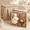 Brown-Large, variant on White Large Foldable PVC Storage Cube Organizer Boxes