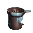 thumbnail image 3 of Rustic Ceramic Wax Melt Warmer with Removable Ceramic Bowl Tealight Candle Oil Burner for Essential Oils Vintage Aromatherapy Diffuser Home Decor Blue, 3 of 8