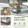 thumbnail image 5 of Kadyn Patio Furniture Sets,Outdoor Conversation Sets,3 Piece Patio Furniture Set Rattan Chair Set with 2-Tier Coffee Table-White, 5 of 7