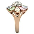 thumbnail image 4 of IP Rose Gold(Ion Plating) Brass Ring with AAA Grade CZ in Multi Color for Women Style GL224, 4 of 4