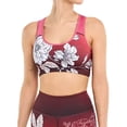 thumbnail image 4 of Women’s Floral Print Yoga Outfits 3 Piece Set Workout Tracksuits Sports Bra High Waist Legging Athletic Clothing Set, 4 of 5