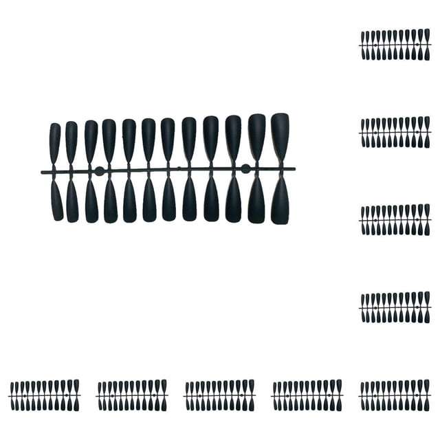 Seitruly Tabletas para mejorar las uñas Textura esmerilada a prueba de agua Usable Uña falsa Puntas de manicura encantadoras JM-09Ink Blue JM-09Azul Tinta 10piezas