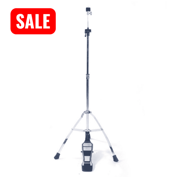 Tcbosik 25.6"-43.4" Height Adjustable Cymbal Stand Hi-Hat Stand with Pedal for Drum Kit, Silver & Black