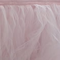 thumbnail image 5 of BalsaCircle 14 feet Tutu Multi Layers Tulle Table Skirt Linens Blush, 5 of 8