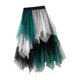 thumbnail image 3 of Falda de tul para mujer, falda de hada, cintura alta elástica, tutú en capas de malla a la moda, media falda para actuación formal informal en , verde, 3 of 8