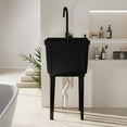 thumbnail image 7 of TABU Freestanding Utility Sink Laundry Tub, with Stainless Steel Faucet, Black, 7 of 7