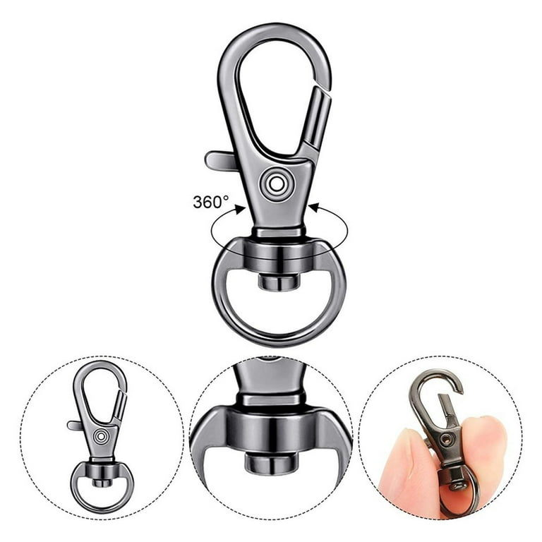 Goyunwell Keychain Hook Clip 40 Silver Swivel Snap Hook Lobster