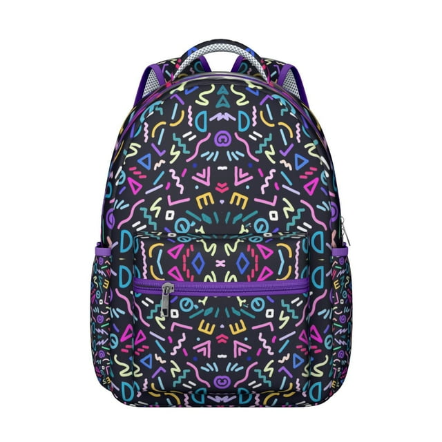 Tie Dye School Backpack Retro Aesthetic Artistic Print for Students Fashion Colorful Abstract Design Bag
