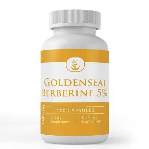 Pure Original Ingredients Goldenseal Berberine, Always Pure, No Additives Or Fillers, Lab Verified 100 Count