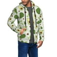 thumbnail image 3 of Zip Up Hoodies for Men - green avocado Long Sleeve Comfrt Men'S Fashion Hoodies & Sweatshirts, Jackets for Men Hoodies Pullover Clothing Clothes with Pouch, 3 of 5