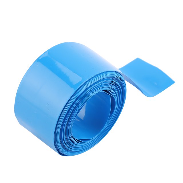 Tube Thermorétractable Résistant à l'Humidité en PVC, Tube Thermorétractable en PVC, Bleu Stable Anti-Poussière 5M pour Batterie 18500