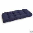 thumbnail image 3 of 42-inch by 19-inch U-Shaped Solid Spun Polyester Tufted Settee/Bench Cushion - Lime, 3 of 5