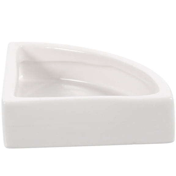 WHAMVOX Soaking Large Escape-proof Feeding Bowl Practical Reptile Food Basin 7x2cm White