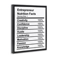 thumbnail image 3 of Stupell Industries Contemporary Sassy Entrepreneur Nutrition Facts Black Floating Frame Canvas Art, 17 x 21, by Lil' Rue, 3 of 8