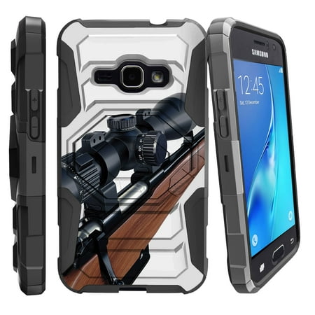 Case for Samsung Galaxy On5 | On5 Hybrid Case  [ Armor Reloaded ] Heavy Duty Case with Belt Clip & Kickstand FireArm (Best Target Shooting 9mm Pistol)