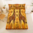 thumbnail image 5 of Manfei Rustic Giraffe Bed Sheets,Vintage Wildlife Full Size Sheets,Orange Brown,4-Piece,1 Flat Sheet, 1 Fitted Sheet and 2 Pillowcases, 5 of 6