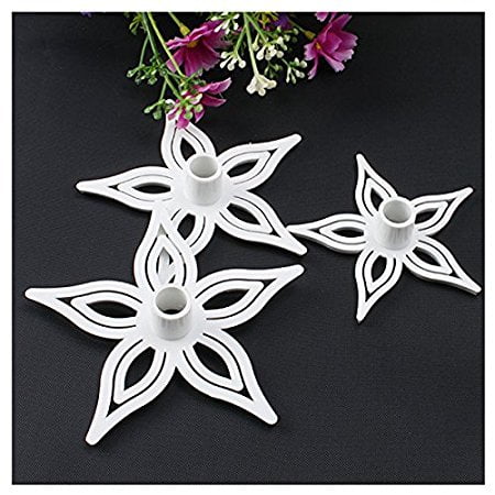 AGPtek 3PCS Food Grade Plastic Fondant Sugarcraft Gum Paste Decorating Kit Cake Mold Cookie Cutter - Star Shape