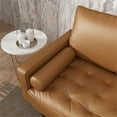 thumbnail image 3 of Pemberly Row Contemporary Faux Leather Living Room Sofa In Gray, 3 of 6