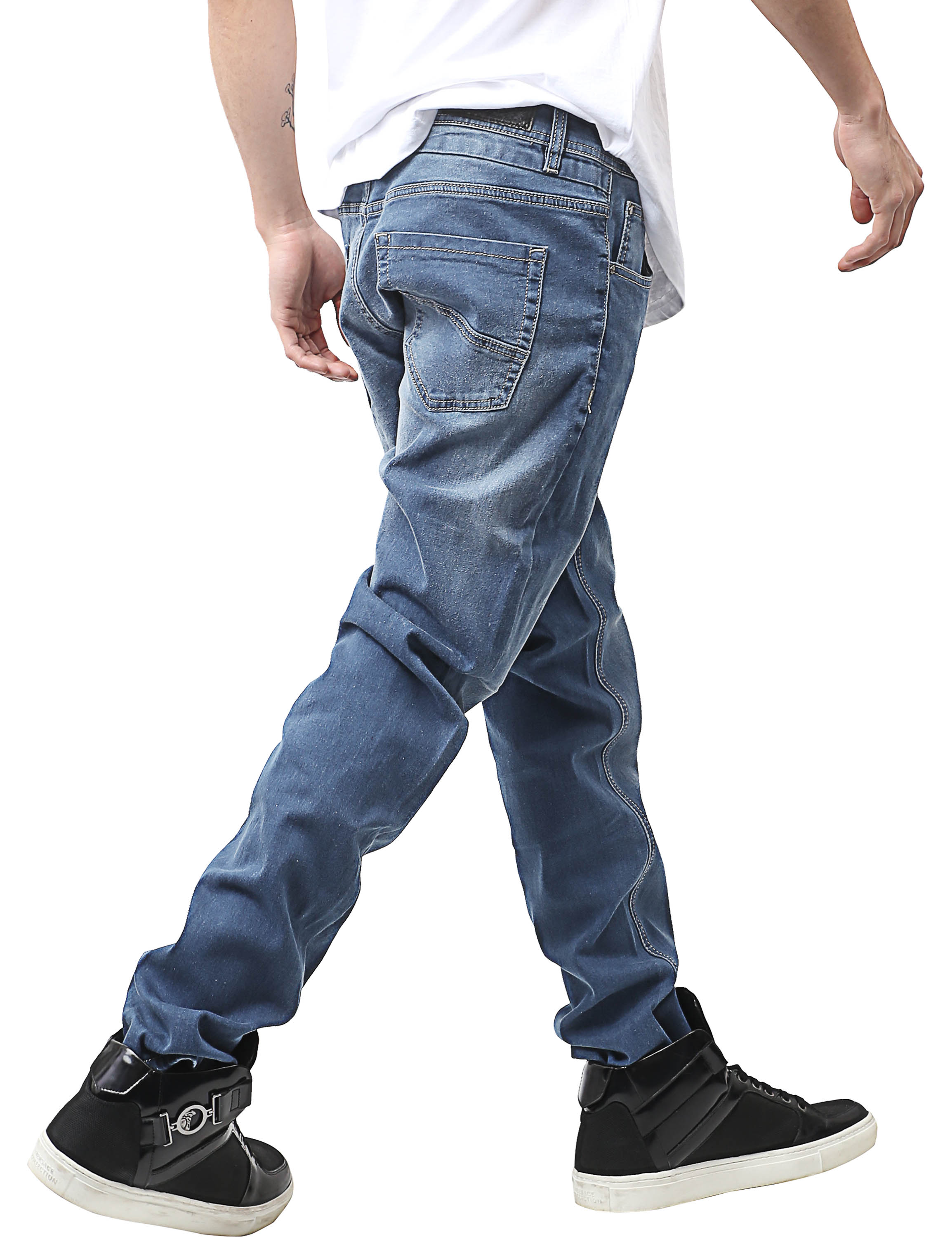 Mens Skinny Jeans Stretch Skinny Fit Slim Denim Pants - image 4 of 4