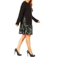 thumbnail image 3 of Funfash Women Plus Size Red White Slimming Long Sleeve Skirt Dress Made in USA, 3 of 5
