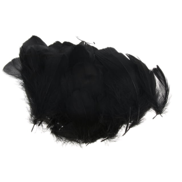 Plumas de bricolaje Macarena 200 piezas Negro