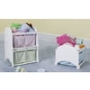 Set of 3 Stackable Storage Bins, White