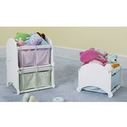Set of 3 Stackable Storage Bins, White
