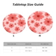 thumbnail image 7 of YFYANG Round Fitted Table Cloth, Waterproof Pink Floral Pattern Polyester Table Cover, Indoor Outdoor Decorative Tablecloths with Elastic Edge, 7 of 7