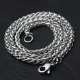 thumbnail image 2 of Men Braided Wheat Shape Stainless Steel Chain Necklace DIY Jewelry Accessory, 2 of 8