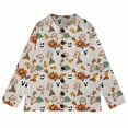 thumbnail image 5 of Stralyhd Halloween Sweaters for Women Plus Size Funny Pumpkin Ghost Knit Cardigans Open Front Long Sleeve Soft Casual Fall Trendy Outerwear Tops Beige 5XL, 5 of 7