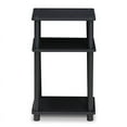thumbnail image 4 of Furinno Just 3-Tier Turn-N-Tube End Table, 1-Pack, Americano/Black, 4 of 7