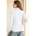 thumbnail image 4 of XINQIHANG Women Turtleneck Tops Long Sleeve Fine-Ribbed Lightweight Stretch Base Layer Shirts, 4 of 4